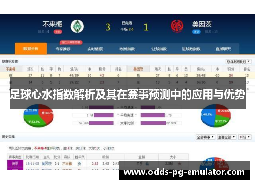 足球心水指数解析及其在赛事预测中的应用与优势 足球心水指数解析及其在赛事预测中的应用与优势